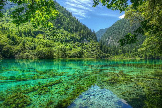 Jiuzhaigou Valley And National Park Located In Northern Sichuan Province Of Southwestern China