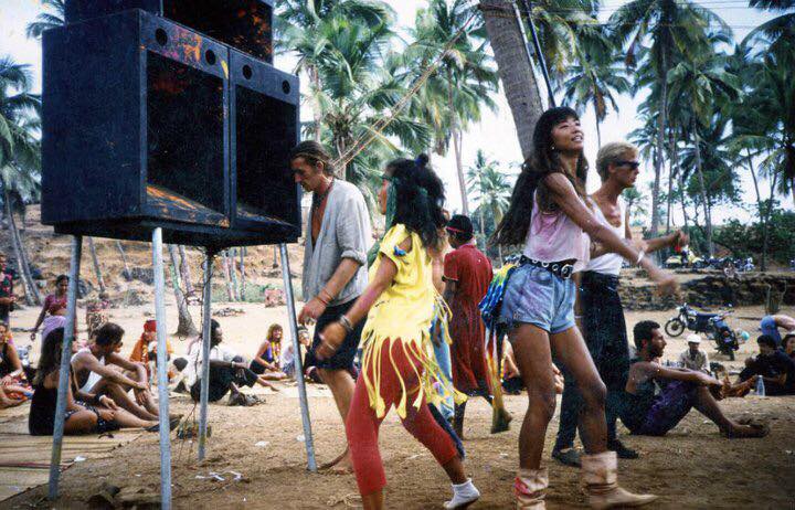 Party in Vagator, Goa, 1987-88 season (Photo credit unavailable). 