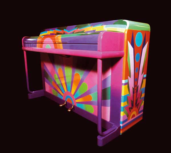 Paul McCartney wrote “Hey Jude” and other hits on a piano painted by the design group Binder, Edwards & Vaughn. 
