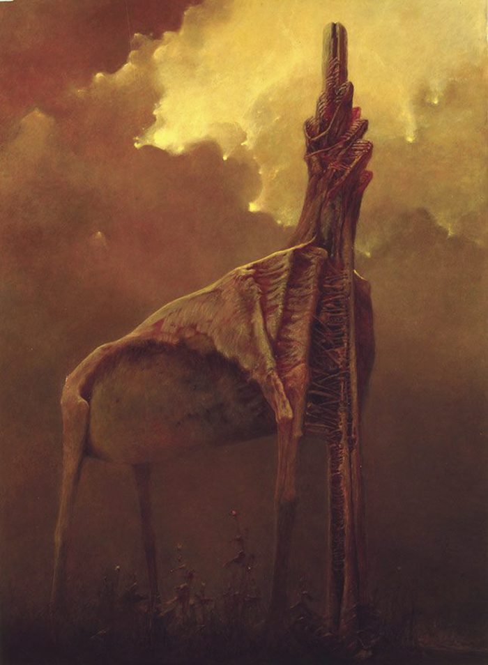 Polish artist paintings nightmares Zdzislaw Beksinski