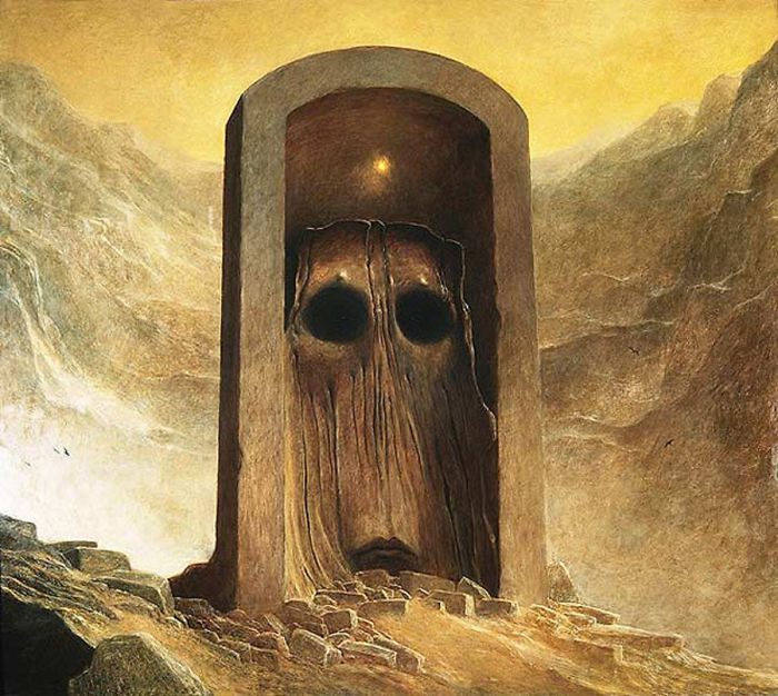 Polish artist paintings nightmares Zdzislaw Beksinski