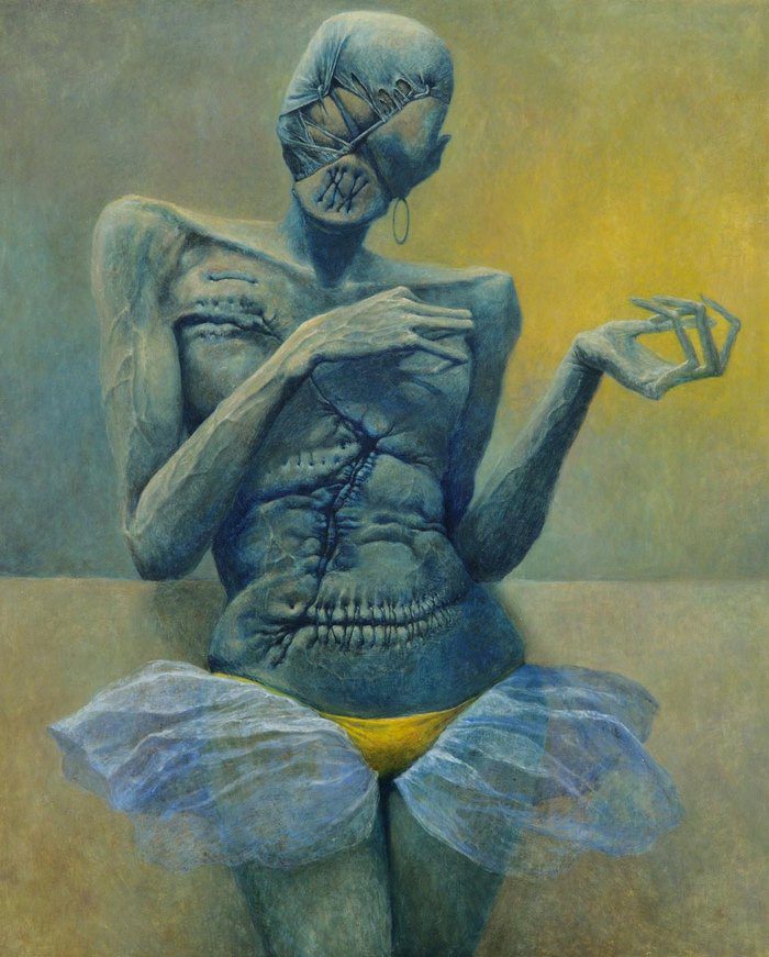 Polish artist paintings nightmares Zdzislaw Beksinski