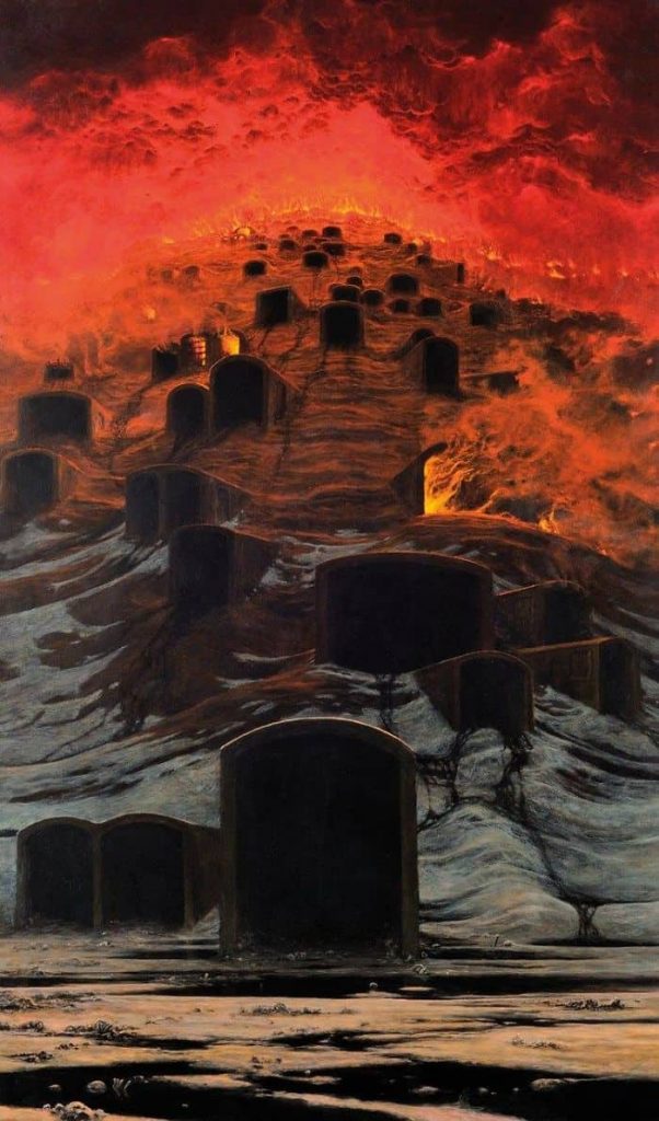 Polish artist paintings nightmares Zdzislaw Beksinski