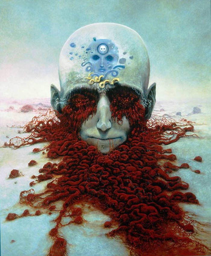 Polish artist paintings nightmares Zdzislaw Beksinski