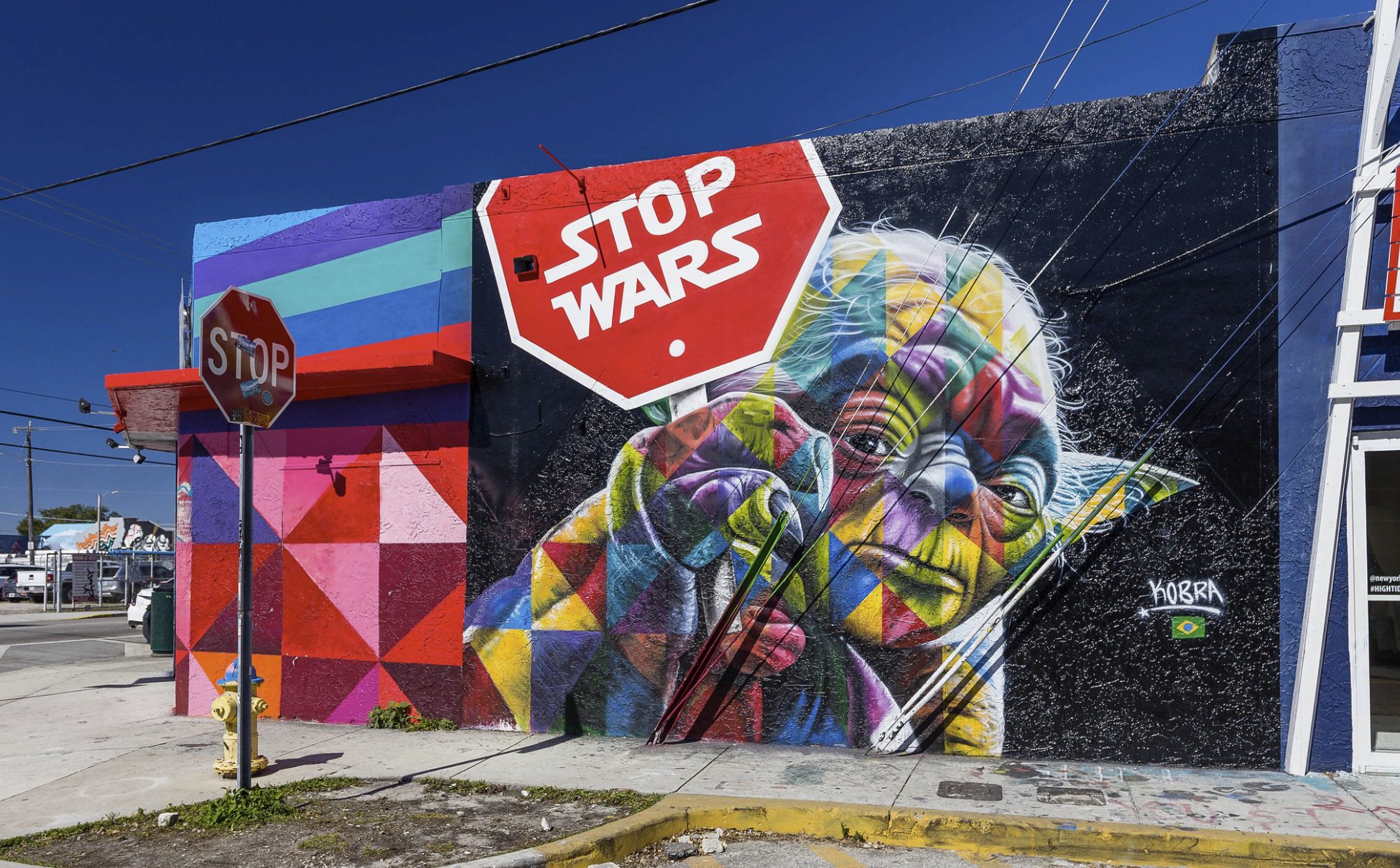stop wars (Miami, United States 2018) art by Eduardo Kobra