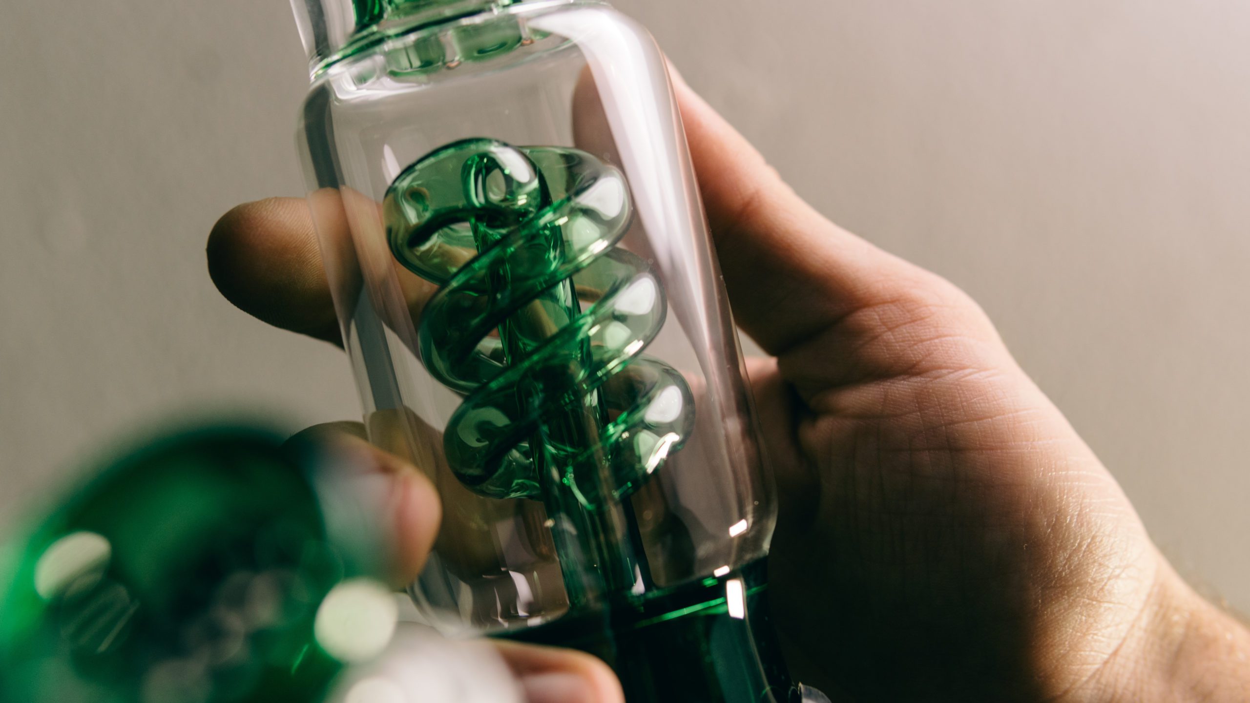 bongs for smoking pot close-up soft focus. smoking culture of weed buds